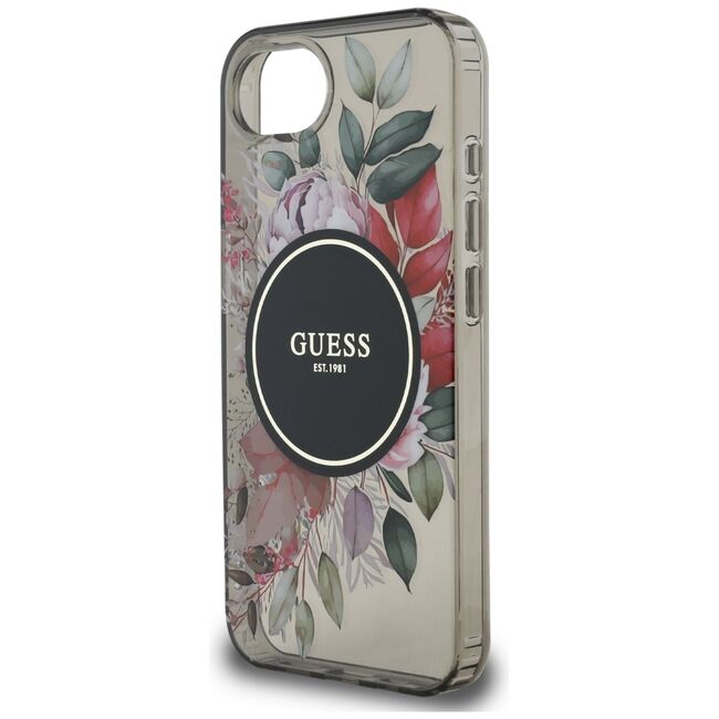 Husa premium pentru  iPhone 16e compatibila MagSafe Guess Luxury Series - Negru