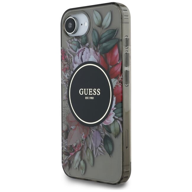 Husa premium pentru  iPhone 16e compatibila MagSafe Guess Luxury Series - Negru