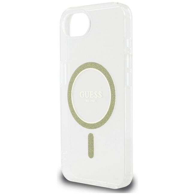 Husa premium pentru  iPhone 16e compatibila MagSafe Guess Luxury Series - Transparent