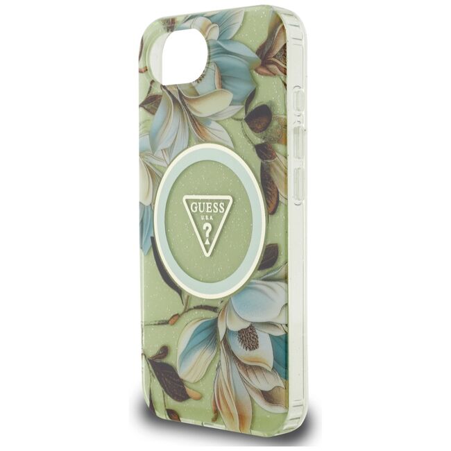 Husa premium pentru  iPhone 16e compatibila MagSafe Guess Luxury Series - Verde