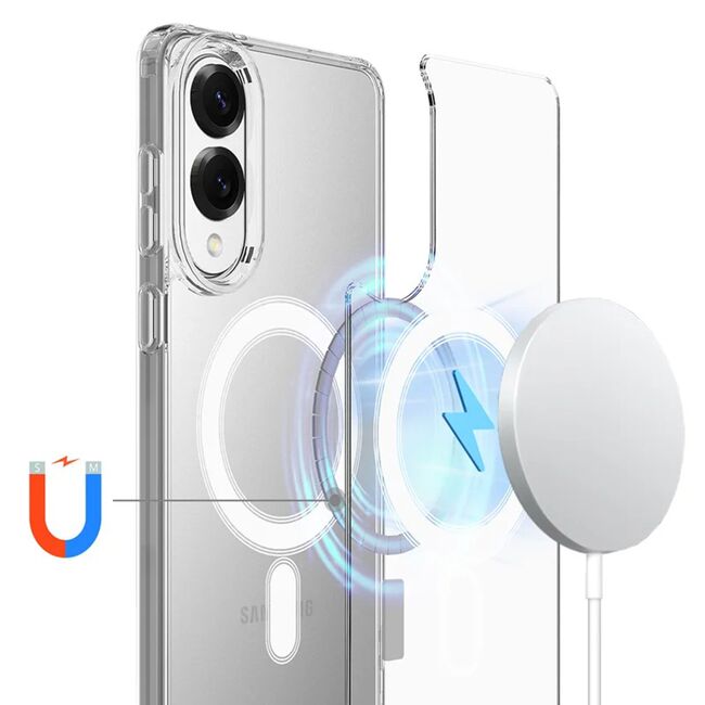 Huse pentru  Samsung Galaxy S25 Edge cu MagSafe Crystal Clear Back Series - Transparent