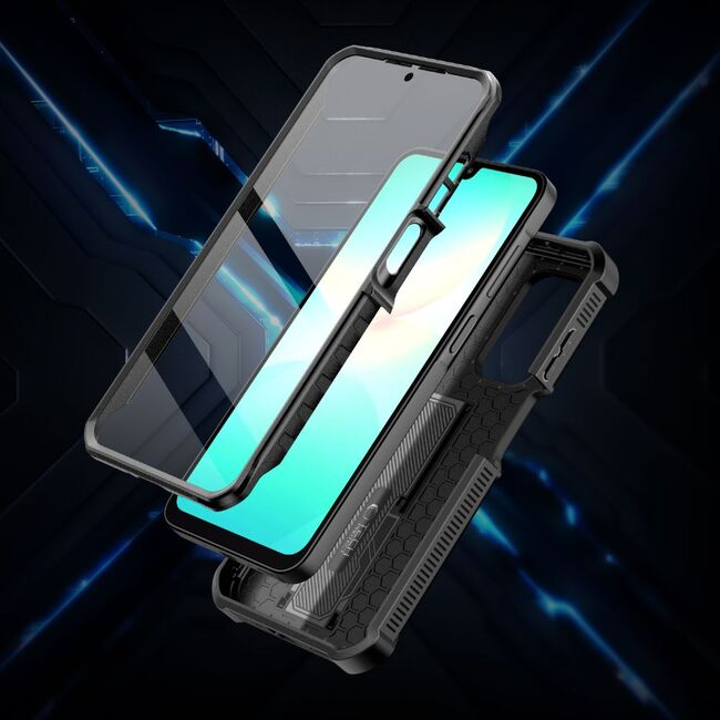 Pachet 360: Husa cu folie integrata Samsung Galaxy A26 KEVLAR PRO360 (fata spate), cu protectie lentile, negru