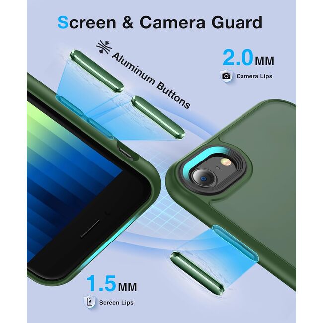 Husa pentru  iPhone 16e cu MagSafe, Ghost Series, frosted - Verde