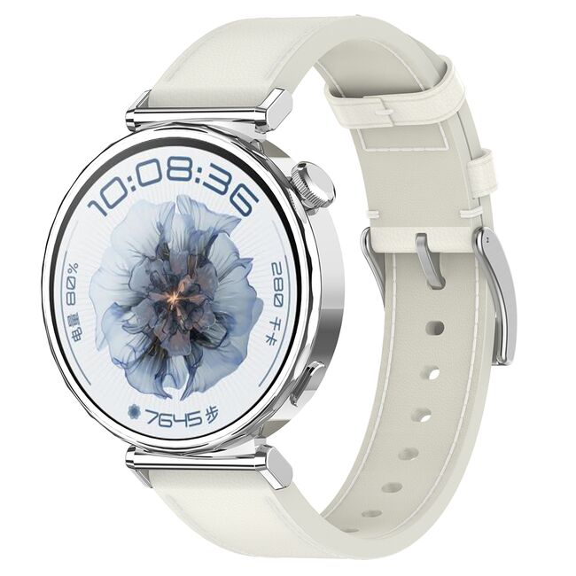 Curea pentru Huawei Watch GT 4 (41mm)/ W1 / Honor Watch S1 / Garmin Venu 2S / Vivoactive 4S - Alb