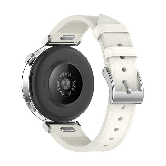 Curea pentru Huawei Watch GT 4 (41mm)/ W1 / Honor Watch S1 / Garmin Venu 2S / Vivoactive 4S - Alb