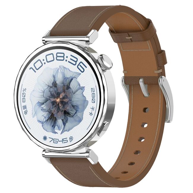 Curea pentru Huawei Watch GT 4 (41mm)/ W1 / Honor Watch S1 / Garmin Venu 2S / Vivoactive 4S - Maro