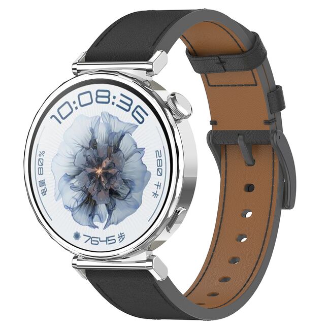 Curea pentru Huawei Watch GT 4 (41mm)/ W1 / Honor Watch S1 / Garmin Venu 2S / Vivoactive 4S - Negru