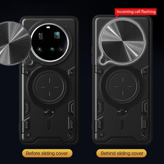 Husa pentru  Nothing Phone (3a) Pro cu protecție pentru cameră și suport magnetic integrat Ring Shockproof, Rosu