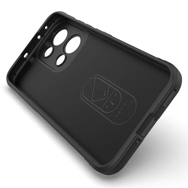 Husa pentru  Oppo Reno 13 Liquid Silicone, Microfibre Lining, Non-Slip Airbag Design, Negru