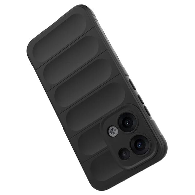 Husa pentru  Oppo Reno 13 Liquid Silicone, Microfibre Lining, Non-Slip Airbag Design, Negru