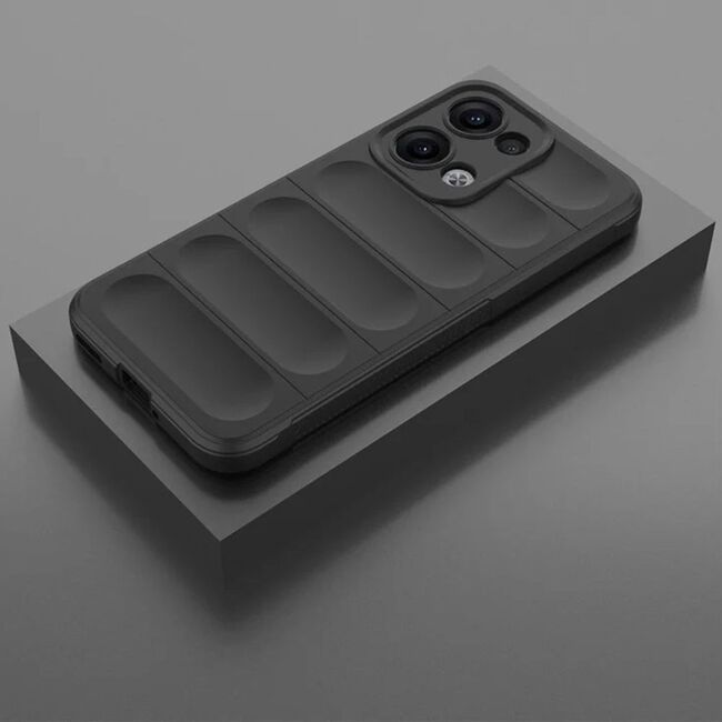 Husa pentru  Oppo Reno 13 Liquid Silicone, Microfibre Lining, Non-Slip Airbag Design, Negru