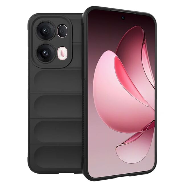 Husa pentru  Oppo Reno 13 Pro Liquid Silicone, Microfibre Lining, Non-Slip Airbag Design, Negru