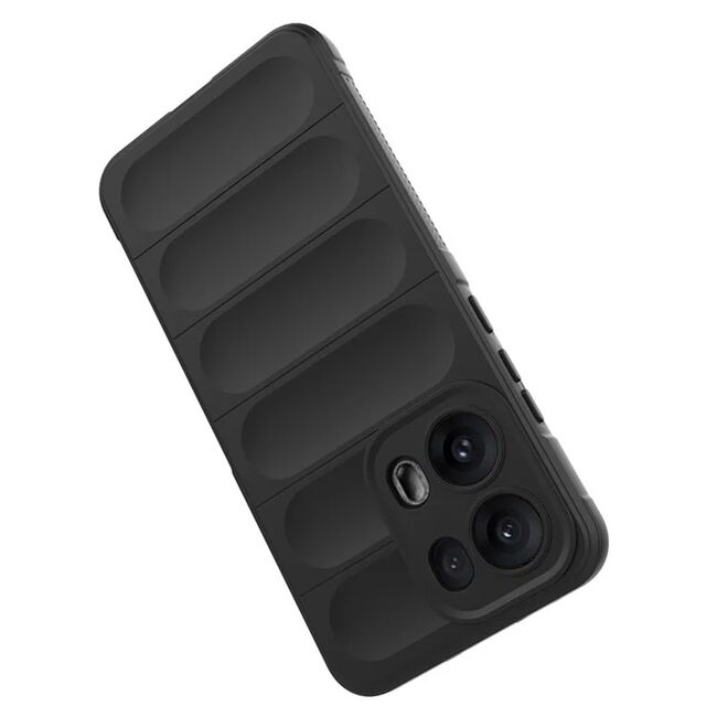 Husa pentru  Oppo Reno 13 Pro Liquid Silicone, Microfibre Lining, Non-Slip Airbag Design, Negru