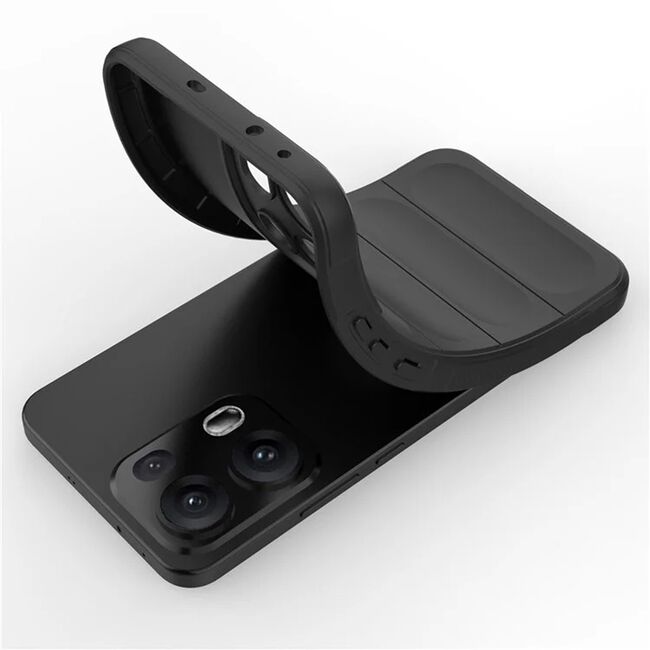 Husa pentru  Oppo Reno 13 Pro Liquid Silicone, Microfibre Lining, Non-Slip Airbag Design, Negru