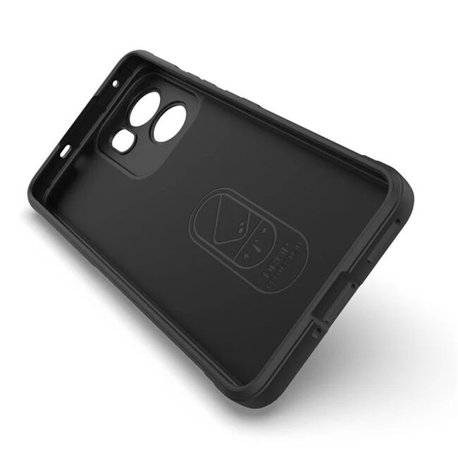 Husa pentru  Oppo Reno 13F, 13FS 4G, 5G Liquid Silicone, Microfibre Lining, Non-Slip Airbag Design, Negru