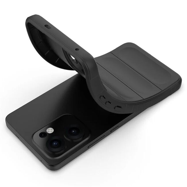 Husa pentru  Oppo Reno 13F, 13FS 4G, 5G Liquid Silicone, Microfibre Lining, Non-Slip Airbag Design, Negru
