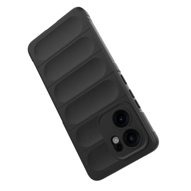 Husa pentru  Oppo Reno 13F, 13FS 4G, 5G Liquid Silicone, Microfibre Lining, Non-Slip Airbag Design, Negru