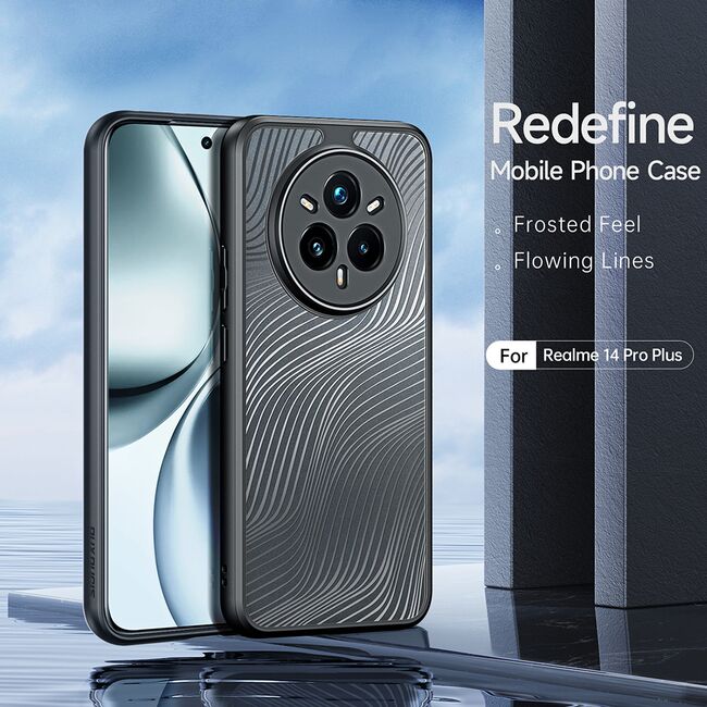Husa pentru  Realme 14 Pro+ Plus Flowing Lines Comfort Grip - transparent