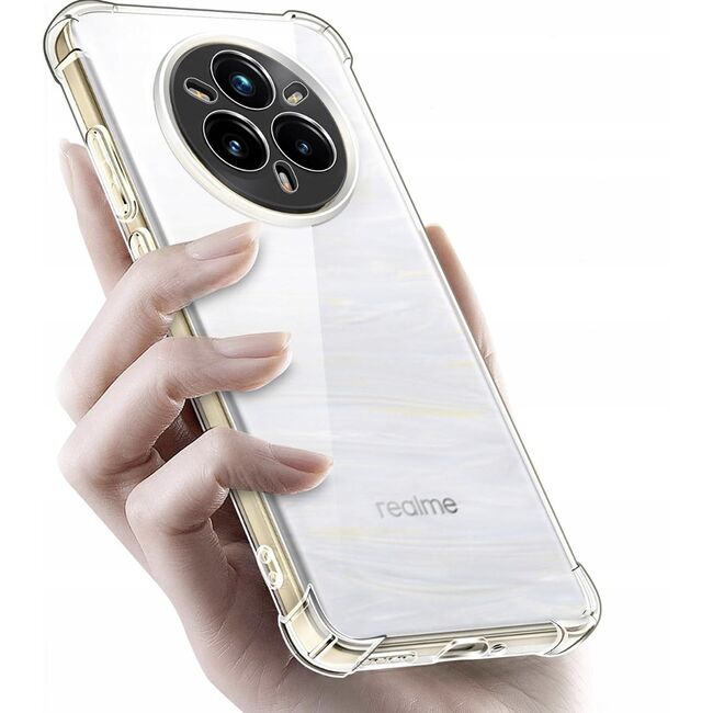 Husa pentru  Realme 14 Pro+ Plus Slim Anti-Shock 1.5mm reinforced 4 corners, Transparent