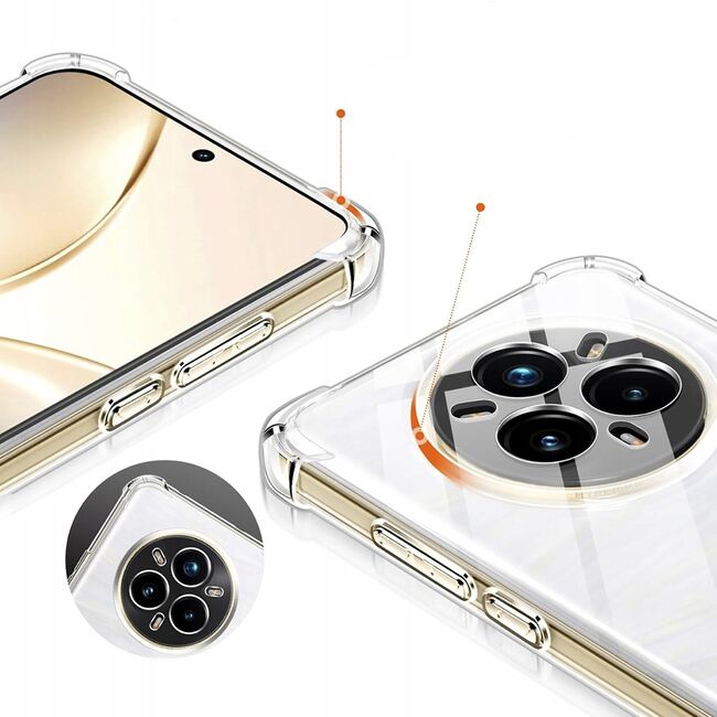 Husa pentru  Realme 14 Pro+ Plus Slim Anti-Shock 1.5mm reinforced 4 corners, Transparent