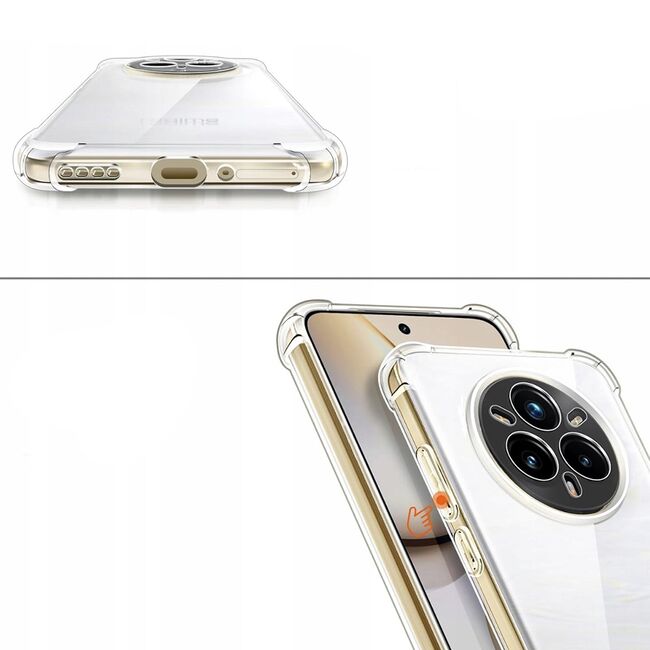 Husa pentru  Realme 14 Pro+ Plus Slim Anti-Shock 1.5mm reinforced 4 corners, Transparent