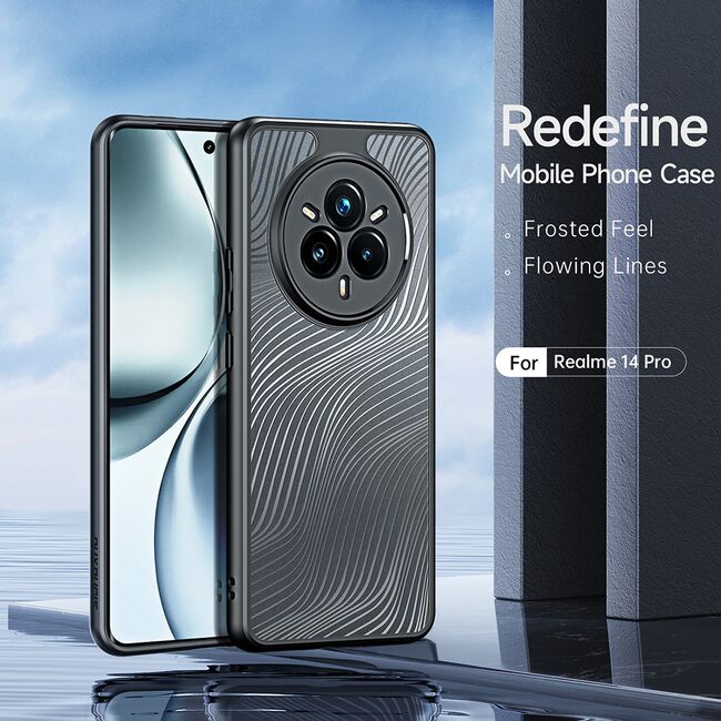 Husa pentru  Realme 14 Pro 5G Flowing Lines Comfort Grip - transparent