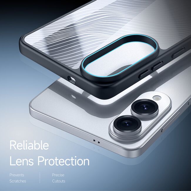 Husa pentru  Samsung Galaxy S25 Edge Flowing Lines Comfort Grip - transparent