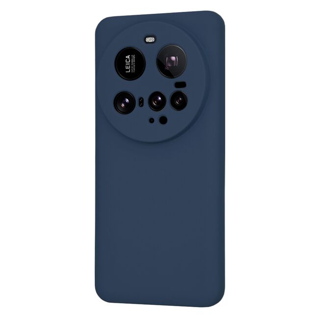 Husa pentru  Xiaomi 15 Ultra Liquid Silicone, subțire, captusita cu microfibra, anti amprentă, protectie cameră foto, Albastru