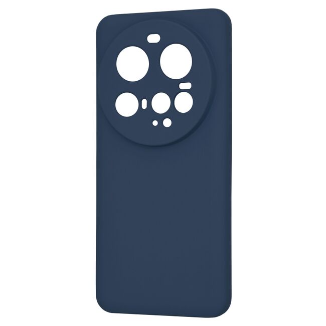 Husa pentru  Xiaomi 15 Ultra Liquid Silicone, subțire, captusita cu microfibra, anti amprentă, protectie cameră foto, Albastru