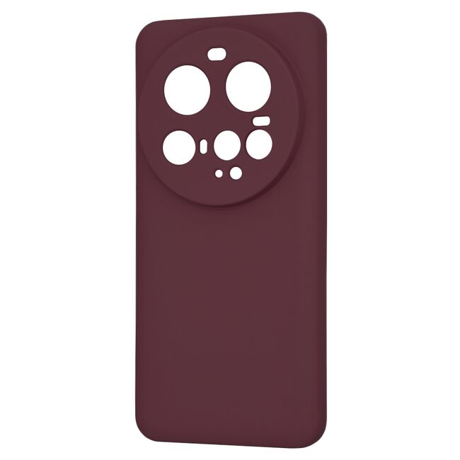 Husa pentru  Xiaomi 15 Ultra Liquid Silicone, subțire, captusita cu microfibra, anti amprentă, protectie cameră foto, Bordeaux