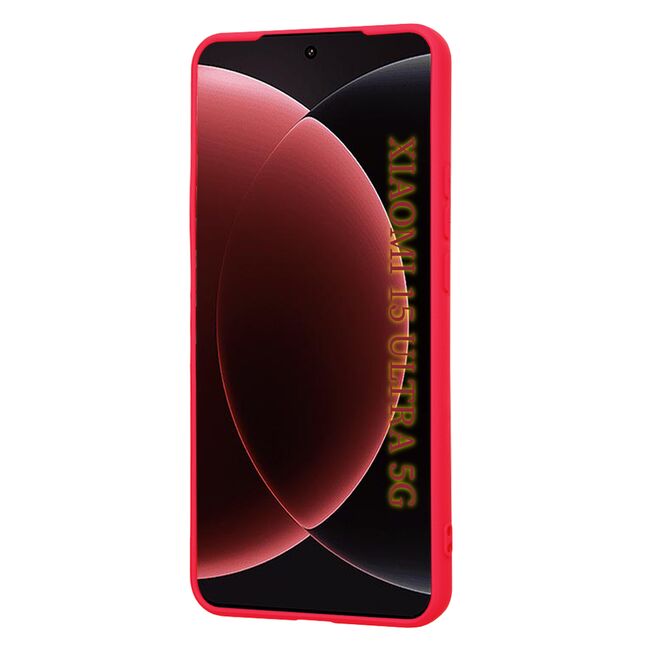 Husa pentru  Xiaomi 15 Ultra Liquid Silicone, subțire, captusita cu microfibra, anti amprentă, protectie cameră foto, Fucsia