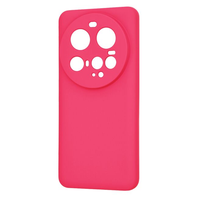 Husa pentru  Xiaomi 15 Ultra Liquid Silicone, subțire, captusita cu microfibra, anti amprentă, protectie cameră foto, Fucsia