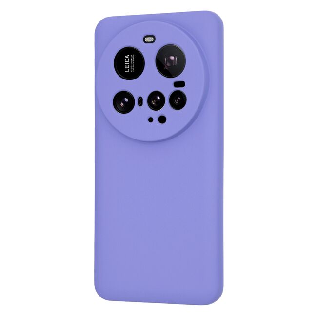 Husa pentru  Xiaomi 15 Ultra Liquid Silicone, subțire, captusita cu microfibra, anti amprentă, protectie cameră foto, Lavanda
