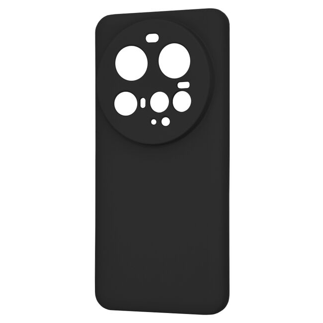 Husa pentru  Xiaomi 15 Ultra Liquid Silicone, subțire, captusita cu microfibra, anti amprentă, protectie cameră foto, Negru
