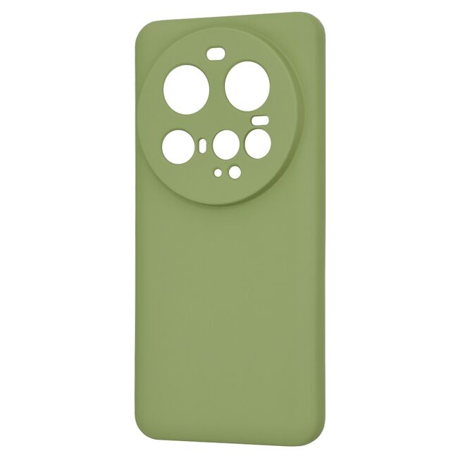 Husa pentru  Xiaomi 15 Ultra Liquid Silicone, subțire, captusita cu microfibra, anti amprentă, protectie cameră foto, Verde