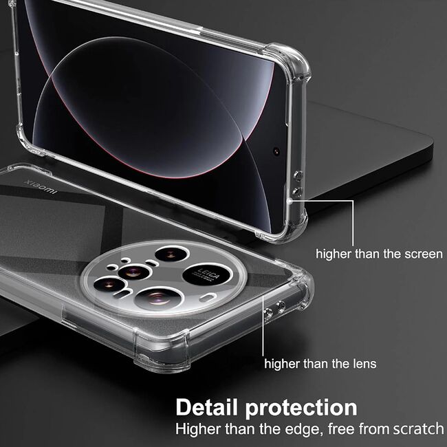 Husa pentru  Xiaomi 15 Ultra Slim Anti-Shock 1.5mm reinforced 4 corners, Transparent