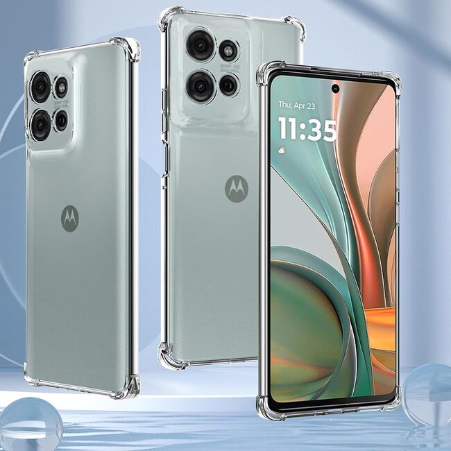 Husa pentru Moto G75 Slim Anti-Shock 1.5mm reinforced 4 corners, Transparent