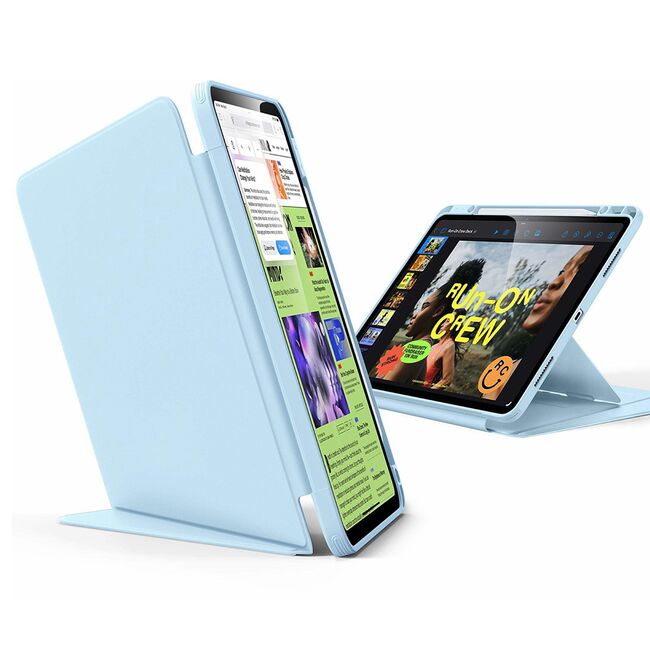 Husa pentru iPad Air 13 (2024, 2025) ESR - Flip Hybrid Folio cu functie sleep / wake-up, tip stand si slot pentru stylus - Albastru
