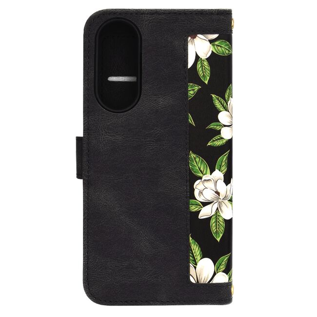 Husa tip carte pentru  Samsung Galaxy S25 Edge, functie stand si port carduri, Negru