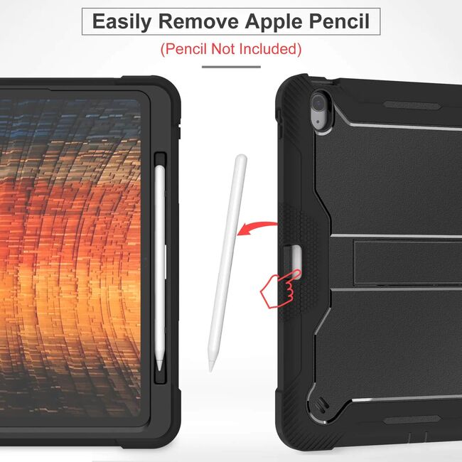 [Pachet 360°] Husa + folie din sticla pentru  Samsung Galaxy Tab S10 FE Plus Rugged Heavy Duty - Roz