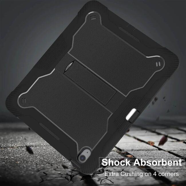 [Pachet 360°] Husa + folie din sticla pentru  Samsung Galaxy Tab S10 FE Plus Rugged Heavy Duty - Roz