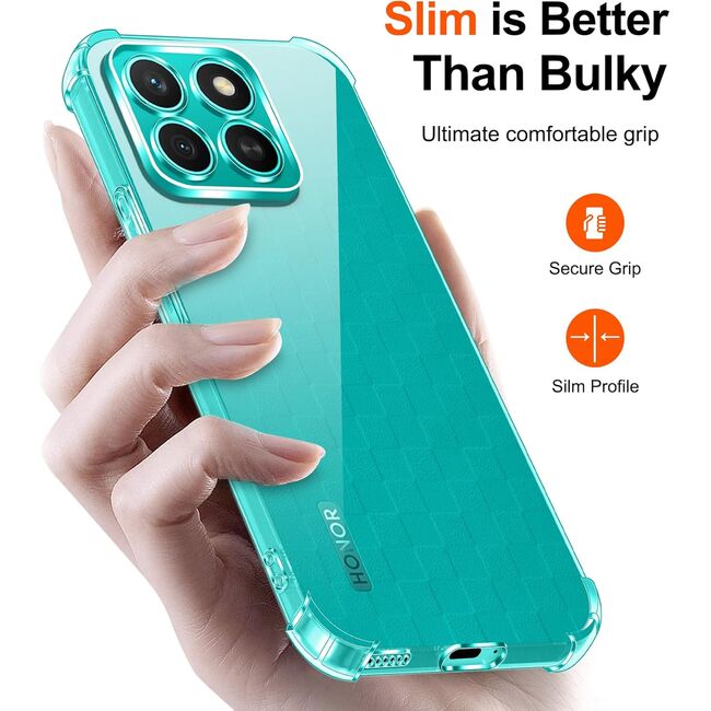 Husa pentru  Honor X8c Slim Anti-Shock 1.5mm reinforced 4 corners, Transparent