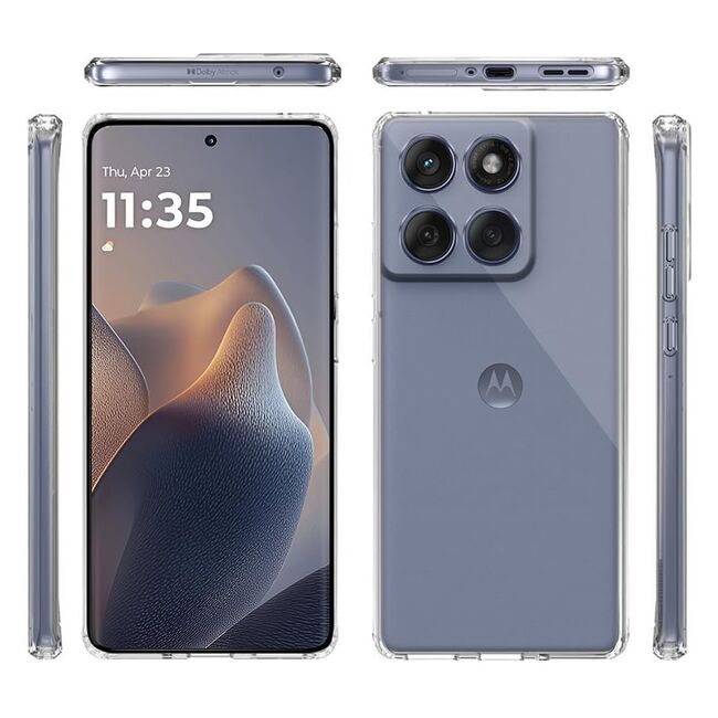 Husa pentru  Motorola Edge 60 Fusion, Anti-Shock 1.5mm, cu protectie lentile, Clear