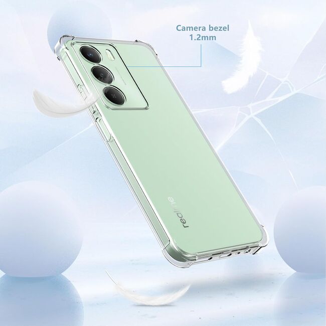Husa pentru  Realme 14x Slim Anti-Shock 1.5mm reinforced 4 corners, Transparent