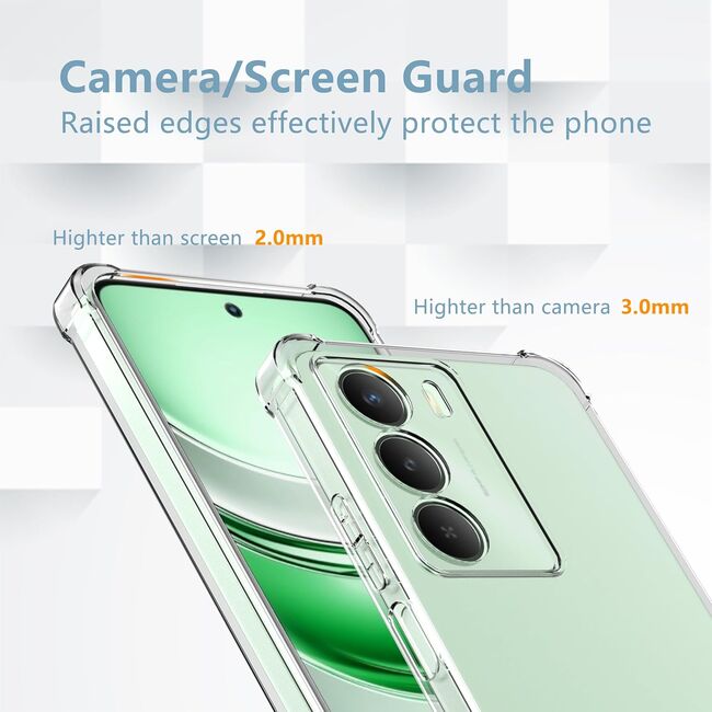 Husa pentru  Realme 14x Slim Anti-Shock 1.5mm reinforced 4 corners, Transparent