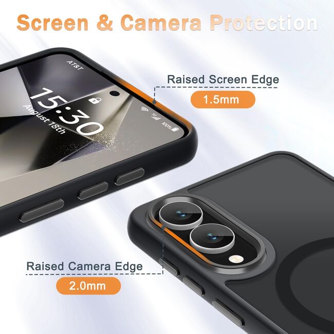 Husa pentru  Samsung Galaxy S25 Edge cu MagSafe, Ghost Series, frosted - Albastru