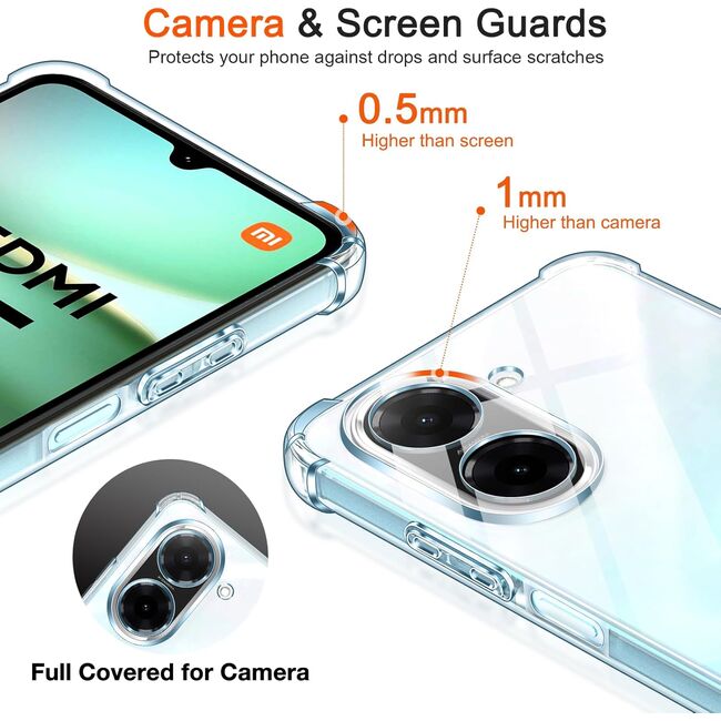 Husa pentru  Xiaomi Redmi A5 4G Slim Anti-Shock 1.5mm reinforced 4 corners, Transparent