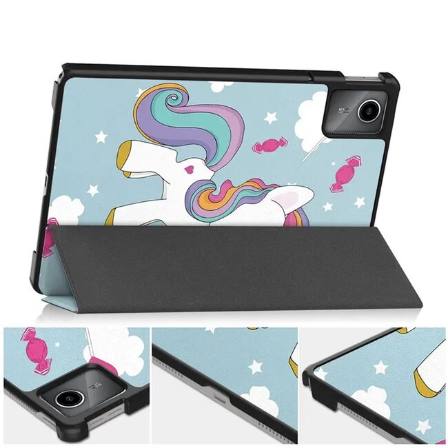 Husa LENOVO Tab M11 tip stand, functie sleep/wake-up, unicorn