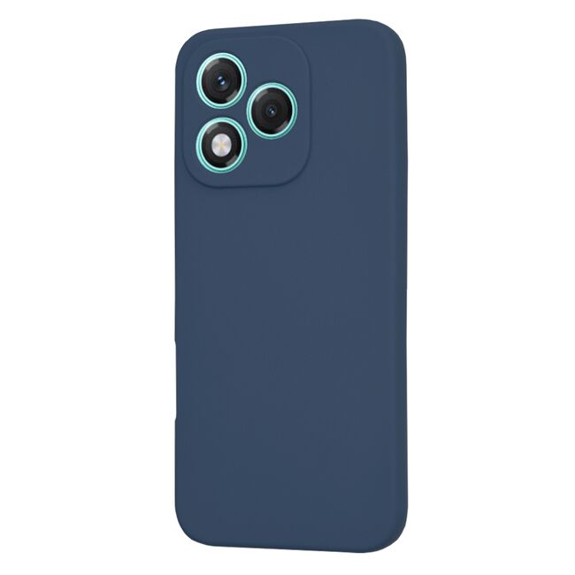 Husa pentru  Honor 400 Lite Liquid Silicone, subțire, captusita cu microfibra, anti amprentă, protectie cameră foto, Albastru