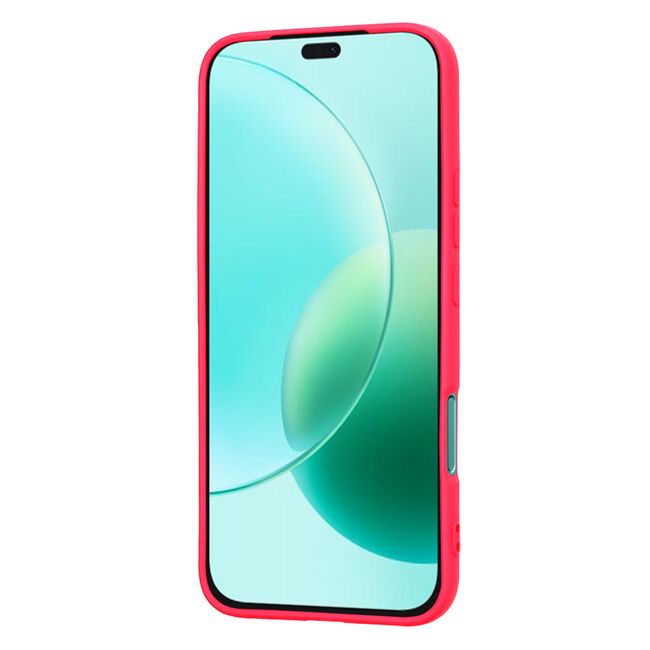 Husa pentru  Honor 400 Lite Liquid Silicone, subțire, captusita cu microfibra, anti amprentă, protectie cameră foto, Fucsia